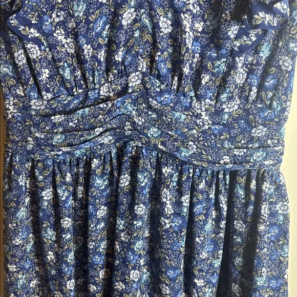 Max Studio Blue Floral Ruffled Mini Dress - Picture 8 of 14